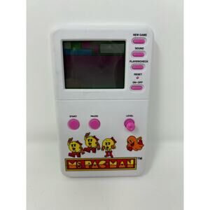 Namco Vintage Retro Ms. Pac-Man Handheld Video Arcade Game‎ TESTED